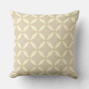 Rustikales Beige Diamond Geometrisches Muster Kissen