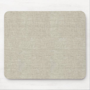 Rustikales beige Leinen gedruckt Mousepad
