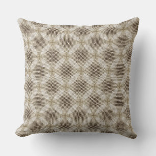 Rustikales Beige- und Braunkreis-Geometrisches Mus Kissen