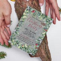 Rustikales Beton-Holzkranz-Script Weihnachtsgesche