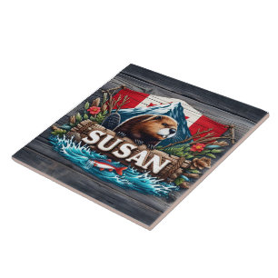 Rustikales Biber vom Schneeberg Fliese