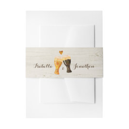 Rustikales Bier Toast Light Wood Einladungsbanderole