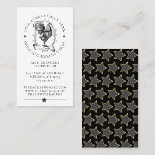 Rustikales Bio Hühnchen Frische Bio Eier Business Visitenkarte