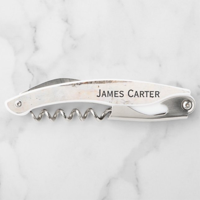 Rustikales Birch Wein Flaschenöffner Kellnermesser (Rückseite)