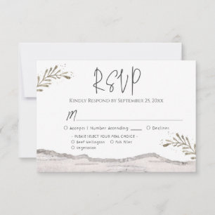 Rustikales Birch Wood Wedding RSVP