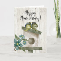 Rustikales Birdhouse Watercolor Happy Housiversary