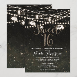 Rustikales Black Night Sky Mason Jar Lights SWEET Einladung