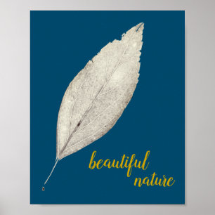 Rustikales Blatt Natur Liebe Art Paint Poster