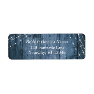 Rustikales blaues Holz, weißes, helles Band Hochze