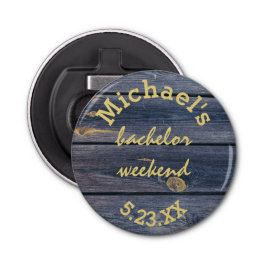 Rustikales Blauholz | Bachelor Weekend Monogram Flaschenöffner