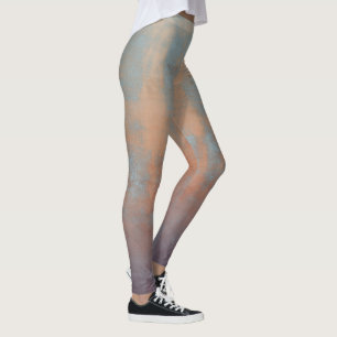 Rustikales Blaurost Abstrakt Art Nr. 67 Leggings
