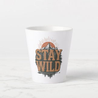 Rustikales Bleib Wild Wander-Grafik Milchtasse