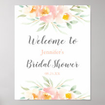 Rustikales Blossom Brautparty Willkommen