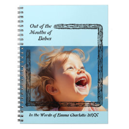 Rustikales Blue Baby Book Notizblock