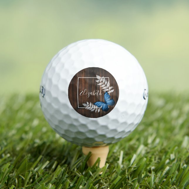 Rustikales Blue Butterfly Golf Balls Golfball (Insitu T-Shirt)