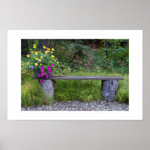 Rustikales Blume-Eimer-Foto Poster