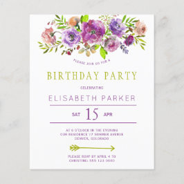 Rustikales Blumenbudget Geburtstagsfeier