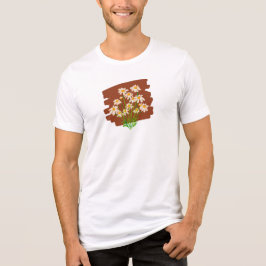 Rustikales Blumendesign auf braunem Hintergrund Tri-Blend Shirt