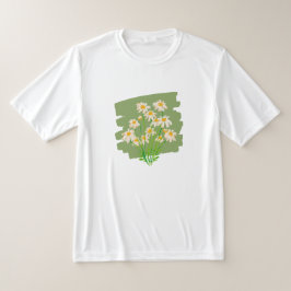 Rustikales Blumendesign im grünen Hintergrund T-Shirt