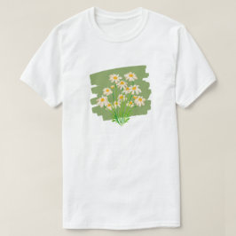 Rustikales Blumendesign im grünen Hintergrund T-Shirt
