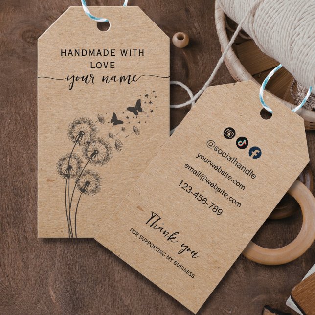 Rustikales Blumengebinde Kraft Handgefertigt mit L Geschenkanhänger (Von Creator hochgeladen)