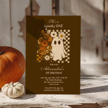 Rustikales Blumenkarton Ghost 1. Geburtstag