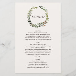 Rustikales Blumenkranz und Hirschgeweih-Menü