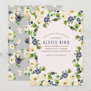 Rustikales Blumenkraut Bridal Dusche Einladung