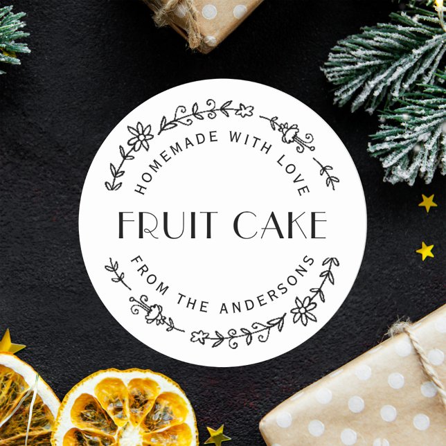 Rustikales Blumenkraut Runder Aufkleber (Von Creator hochgeladen)