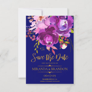 Rustikales Blumenland Hochzeitkarte Save the Date