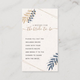 Rustikales Blumenmeer Blaues Brautparty Rezept Begleitkarte