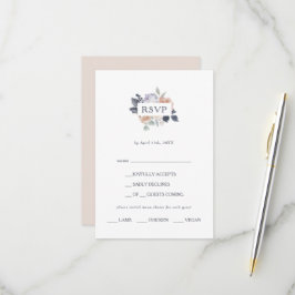 Rustikales Blumenmenü mit RSVP-Karte RSVP Karte