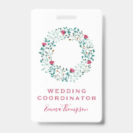 Rustikales Blumenmuster | Hochzeit Ausweis