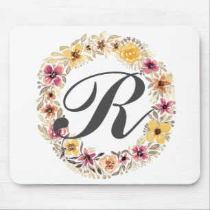Rustikales Blumenmuster Mousepad