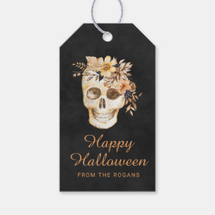 Rustikales Blumenschmuck Halloween Geschenkanhänger