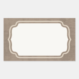 Rustikales Blumensiegel - Country Baby Dusche oder Rechteckiger Aufkleber