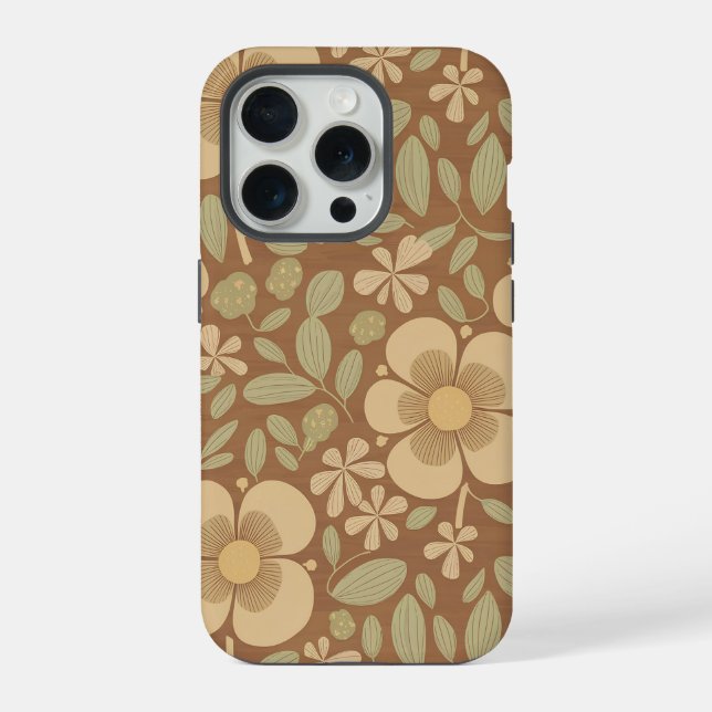 Rustikales Blumenzauber iPhone Hülle (Rückseite)