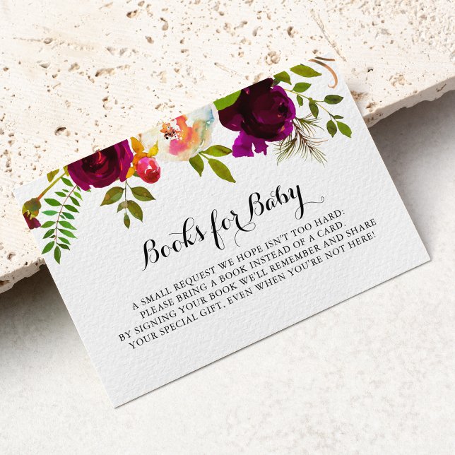 Rustikales Blush Burgundy Babydusche Buchungsanfra Begleitkarte (Von Creator hochgeladen)