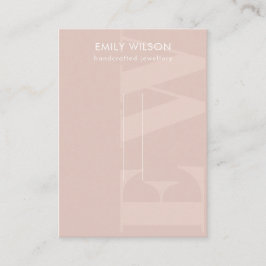 Rustikales Blush Fett Monogram Button Display  Visitenkarte