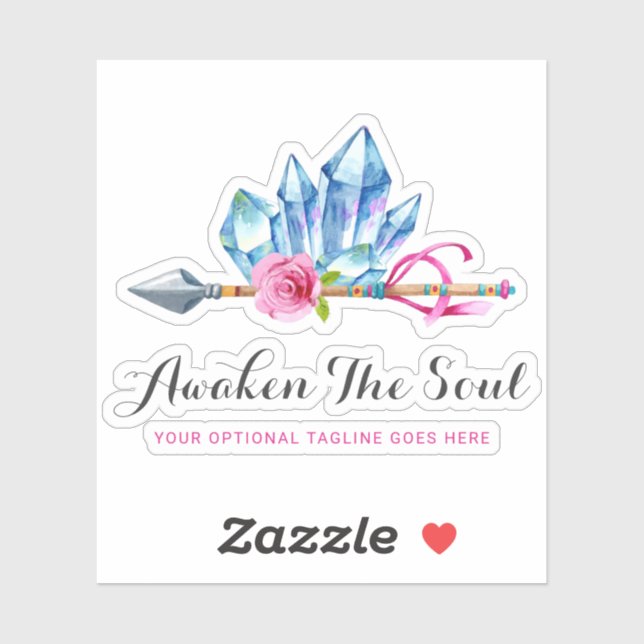 Rustikales Bohemisches Cystal Gemis Arrow-Logo Aufkleber (Blatt)