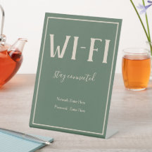 Rustikales Bohemisches Green Wi-Fi Guest Pedestal 