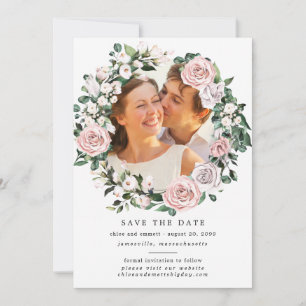Rustikales Boho Botanical Wreath Foto Wedding Save The Date