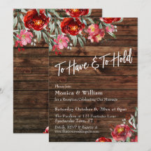 Rustikales Boho Burgund Rote Floral zu haben und z