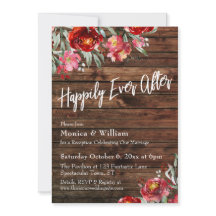 Rustikales Boho Burgundy Red Floral glücklich je n