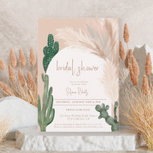 Rustikales Boho chic cactus pampas arch Brautparty