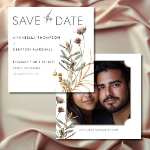 Rustikales Boho Delicate Fall Wildblume Hochzeitsf Save The Date