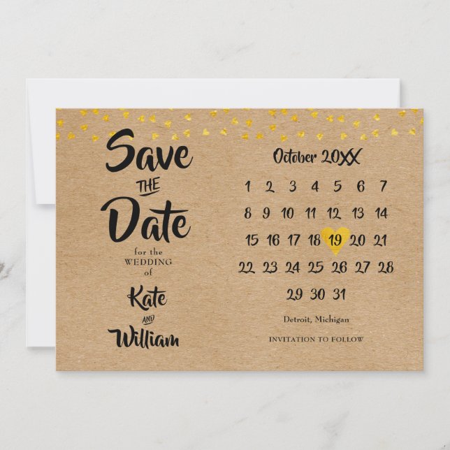 Rustikales Boho Elegante Save The Date (Vorderseite)