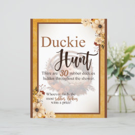 Rustikales Boho Floral Baby Duck Hunt Game