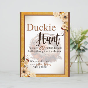 Rustikales Boho Floral Baby Duck Hunt Game