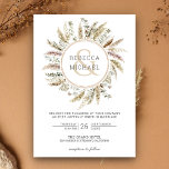 Rustikales Boho Pampas Grass Wreath Ampersand Hoch Einladung<br><div class="desc">Erleben Sie Ihre Gäste mit dieser eleganten Hochzeitsfeier mit einem schönen Pampasgras mit moderner Typografie. Fügen Sie einfach Ihre Veranstaltungsdetails zu dieser einfach zu bedienenden Vorlage hinzu,  um sie zu einer einmaligen Einladung zu machen.</div>